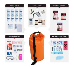 1 Person Essential Survival Kit Bucket and Lid