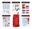 2 Person Emergency Comfort Survival Kit with Red Rolling Storage Bag