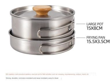 Outdoors 304 stainless steel pot set