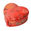 Home Sewing Kit 5 Colors Thread Spools Chinese Wedding Sewing Kit with Red Heart Shape Case, Random Pattern