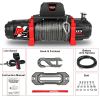 X-BULL 13500 lb Winch Electric Winch -12V DC Power for Towing Truck Off Road, 2 in 1