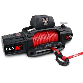 X-BULL 13500 LBS Electric Winch XPV 12V Synthetic Red Rope
