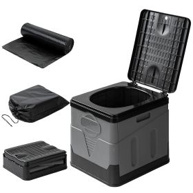 Portable Folding Toilet with Lid & Bag