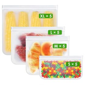 20-Piece Reusable Food Storage Bag Set