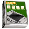 Heavy Duty Poly Tarp/ Silver+Black