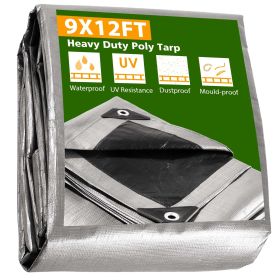 Heavy Duty Poly Tarp/ Silver+Black