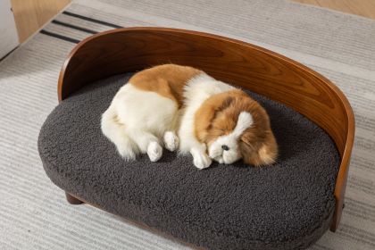Scandinavian style Elevated Dog Bed Pet Sofa With Solid Wood legs