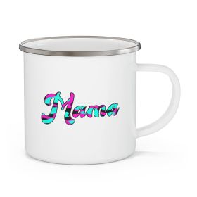 Enamel Camping Mug, Mama Pattern
