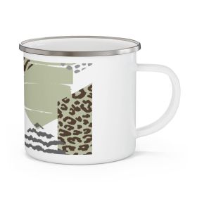 Enamel Mug, Hexagon Print