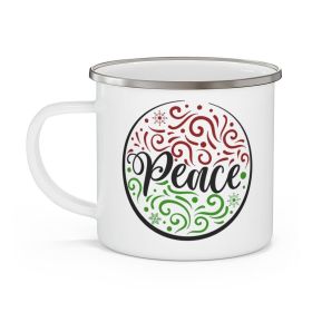 Enamel Camping Mug, Peace