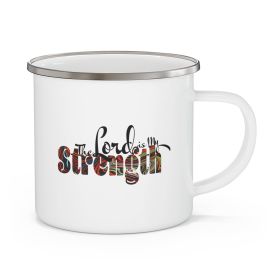 Enamel Camping Mug, Multicolor Illustration