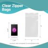 Pack of 1000 Zipper Bags, Clear 5 x 8. Ultra Thick Seal Top Polyethylene Bags for Packing and Storing 5x8. USDA Approved
