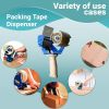 Industrial Packing Tape Dispenser for 3" Tape. Side Loading Tape Gun. Heavy Duty Hand Tape Gun. Lightweight and Portable for Commercial Packaging