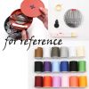 Button Shape Sewing Kit Sewing Machine 18 Colors Thread Spools Portable Sewing Starter Kit with Case DIY Sewing Supplies