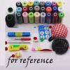 Sewing Kit with Case 24 Colors Thread Spools Family Set for DIY Emergency Repair Travel Home School, Random Pattern