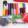Chinese Wedding Sewing Kit with Red Case 20 Colors Thread Spools Family Set Household Storage Sewing Kit