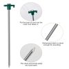 Tent Pegs Ropes Set 20Pcs 9.8in Heavy Duty Nails Spike with 4x 9.8ft Nylon Ropes