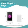 Pack of 1000 Zipper Bags, Clear 2 x 3. Ultra Thick Seal Top Polyethylene Bags for Packing and Storing 2x3. USDA Approved
