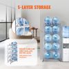 5 Tiers Water Jug Holder, 5 Gallon Water Bottle Holder, Double Row Water Bottle Rack for 10 Bottles, Heavy Duty Water Jug Rack for Kitchen, Office