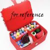 Sewing Kit with Case Sewing Supplies 30 Color Thread Spools for Emergency Repairs Travel DIY Beginners Home, Random Pattern