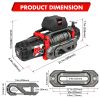 X-BULL 13500 lb Winch Electric Winch -12V DC Power for Towing Truck Off Road, 2 in 1