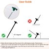 Tent Pegs Ropes Set 20Pcs 9.8in Heavy Duty Nails Spike with 4x 9.8ft Nylon Ropes