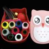 Small Sewing Kit 9 Colors Thread Spools Portable Sewing Starter Kit with Case for DIY Beginners Home Sewing Supplies