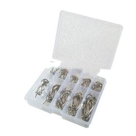 Boxed Fish Hook 100 Pieces (Option: Silver with holes)