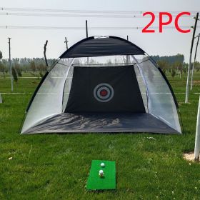 Golf Practice Training Equipment (Option: 2PC Black 180x200cm)
