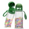 Golf Pattern Straw Lid Water Bottle