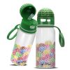 Golf Pattern Straw Lid Water Bottle