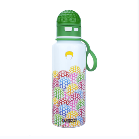 Golf Pattern Straw Lid Water Bottle (Capacity: 34 OZ)