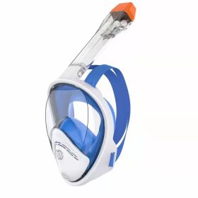 Full Face Snorkeling & Diving Mask (Color: Blue, size: M/L)
