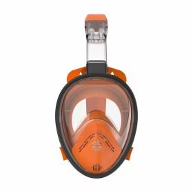 Full Face Snorkeling & Diving Mask (Color: Orange, size: L/XL)