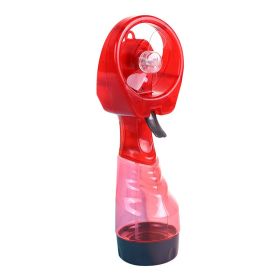 Mini Handheld Spray Fan for outdoor camping (Color: Red)