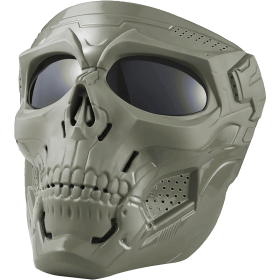 Tactical Skull Mask (Color: Green+Gray-Lens)