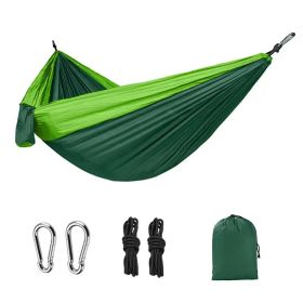 1pc Outdoor Camping Hammock (Color: 106*55in Dark Green Fruit Green)