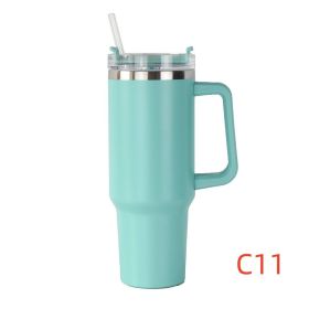 40 oz. Thermos Handle Water Glass With Lid (Capacity: 1200ml, Color: C11)