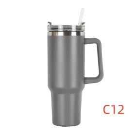 40 oz. Thermos Handle Water Glass With Lid (Capacity: 1200ml, Color: C12)