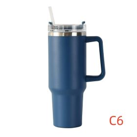 40 oz. Thermos Handle Water Glass With Lid (Capacity: 1200ml, Color: C6)