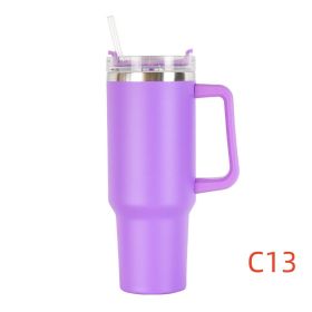 40 oz. Thermos Handle Water Glass With Lid (Capacity: 1200ml, Color: C13)