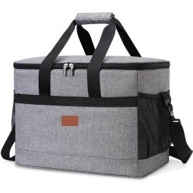 32L Soft Cooler Bag with Hard Liner (Color: Gray)