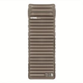 Camping Sleeping Pad; inflatable (Color: Brown)