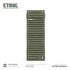 Camping Sleeping Pad; inflatable (Color: Olive Green)