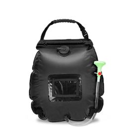 20L Solar Hiking Camping Shower Bag (Color: Black)