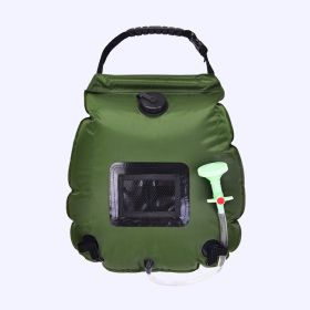 20L Solar Hiking Camping Shower Bag (Color: Green)