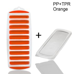 Silicone Ice Cube Tray (Color: Orange)