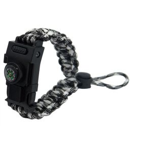 Outdoor Camping Bracelet For Survival (Color: Black and white camouflage)