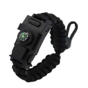 Outdoor Camping Bracelet For Survival (Color: Black)
