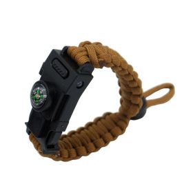 Outdoor Camping Bracelet For Survival (Color: Brown)
